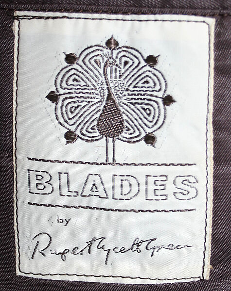 Suit, Rupert Lycett Green (British) for, a,b) wool, rayon, plastic, British