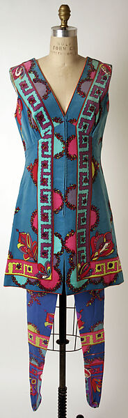 Ensemble, Emilio Pucci (Italian, Florence 1914–1992), cotton, synthetic fiber, Italian 