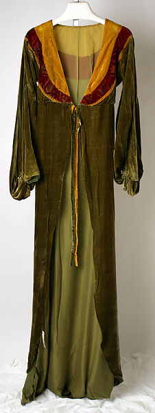 Tea gown, Jessie Franklin Turner (American, 1923–1943), silk, metallic, American 
