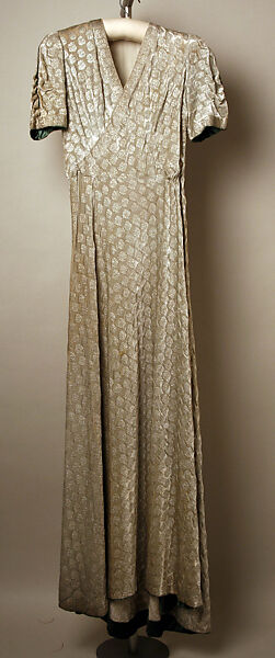 Evening ensemble, Jessie Franklin Turner (American, 1923–1943), silk, metallic, rayon, American