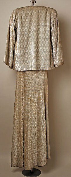Evening ensemble, Jessie Franklin Turner (American, 1923–1943), silk, metallic, rayon, American