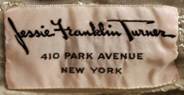 Evening ensemble, Jessie Franklin Turner (American, 1923–1943), silk, metallic, rayon, American