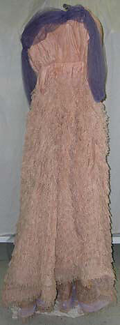 Ball gown, Griffe of Paris (French), silk, nylon, rayon, French