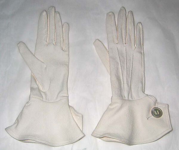 Gloves, Isaac Mizrahi (American, born 1961), a,b) cotton blend, plastic, American 