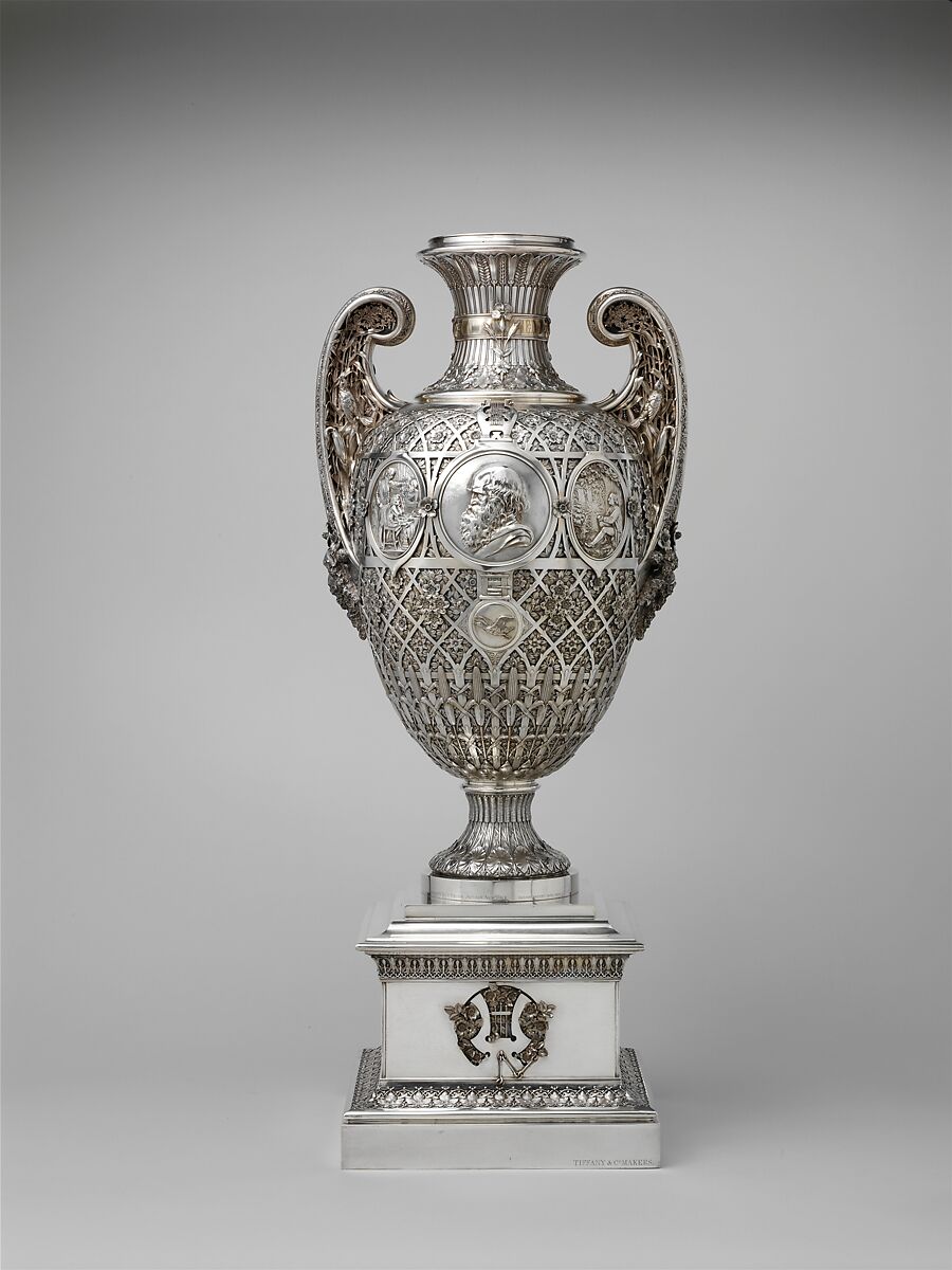 The Bryant Vase, Manufactured by Tiffany &amp; Co. (1837–present), Silver and gold, American
