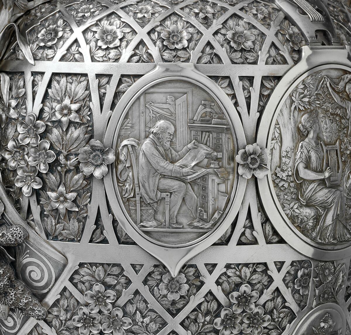 The Bryant Vase, Manufactured by Tiffany &amp; Co. (1837–present), Silver and gold, American