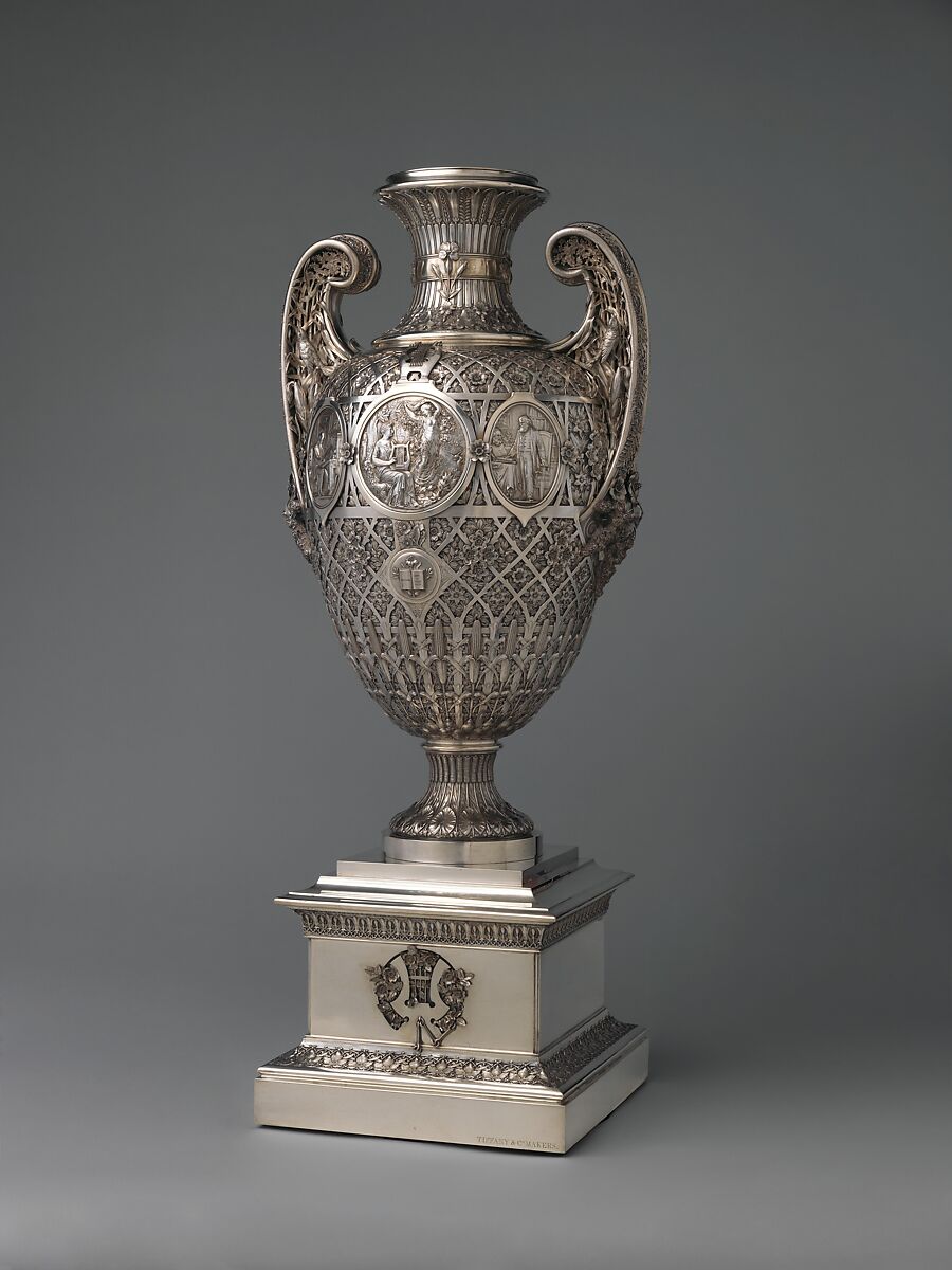 The Bryant Vase, Manufactured by Tiffany &amp; Co. (1837–present), Silver and gold, American