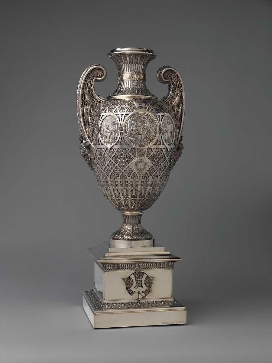 The Bryant Vase, Manufactured by Tiffany &amp; Co. (1837–present), Silver and gold, American