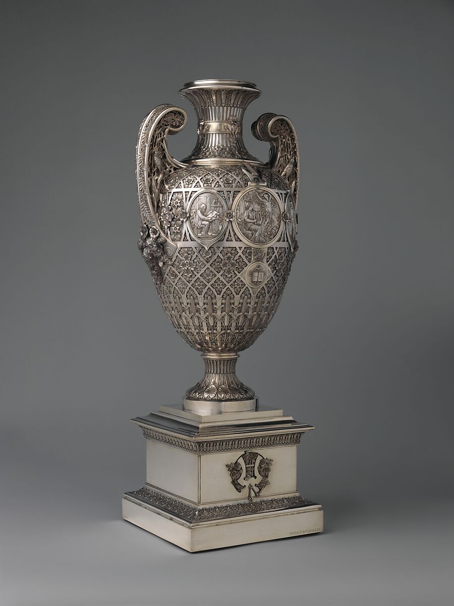 The Bryant Vase, Manufactured by Tiffany &amp; Co. (1837–present), Silver and gold, American