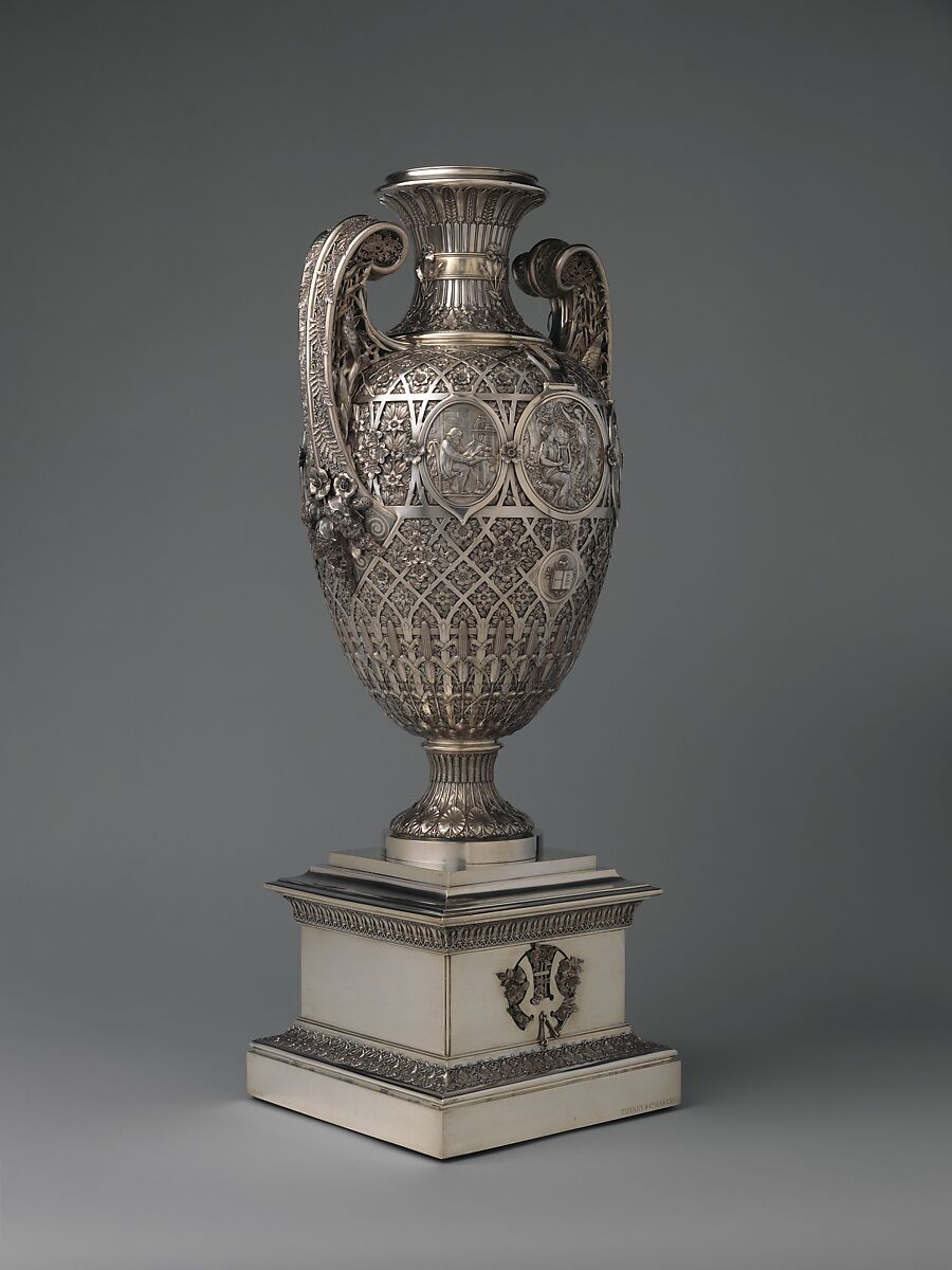 The Bryant Vase, Manufactured by Tiffany &amp; Co. (1837–present), Silver and gold, American