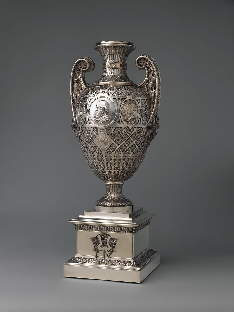 The Bryant Vase, Manufactured by Tiffany &amp; Co. (1837–present), Silver and gold, American