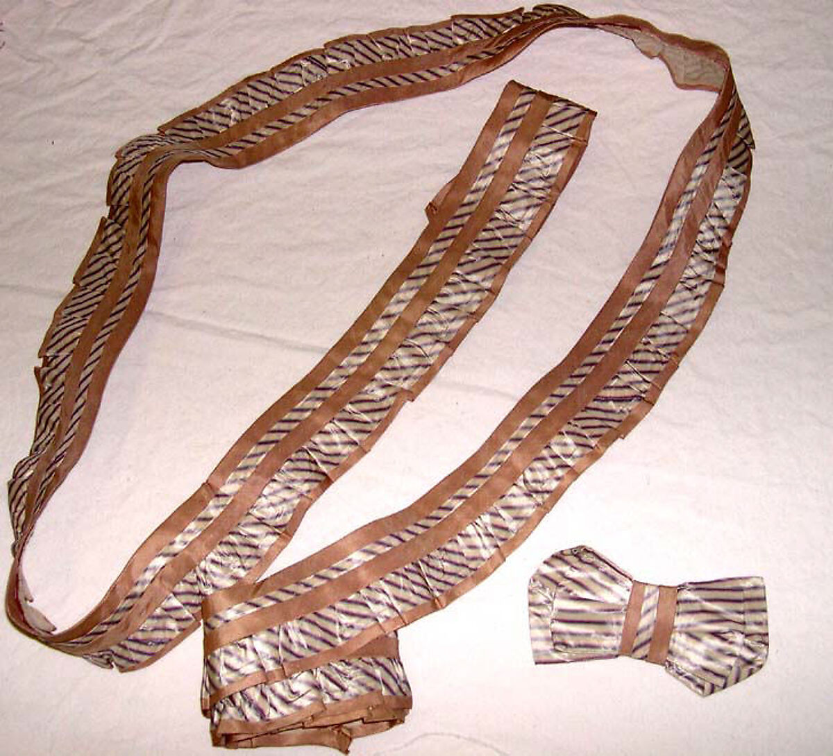 Dress, silk, cotton, American