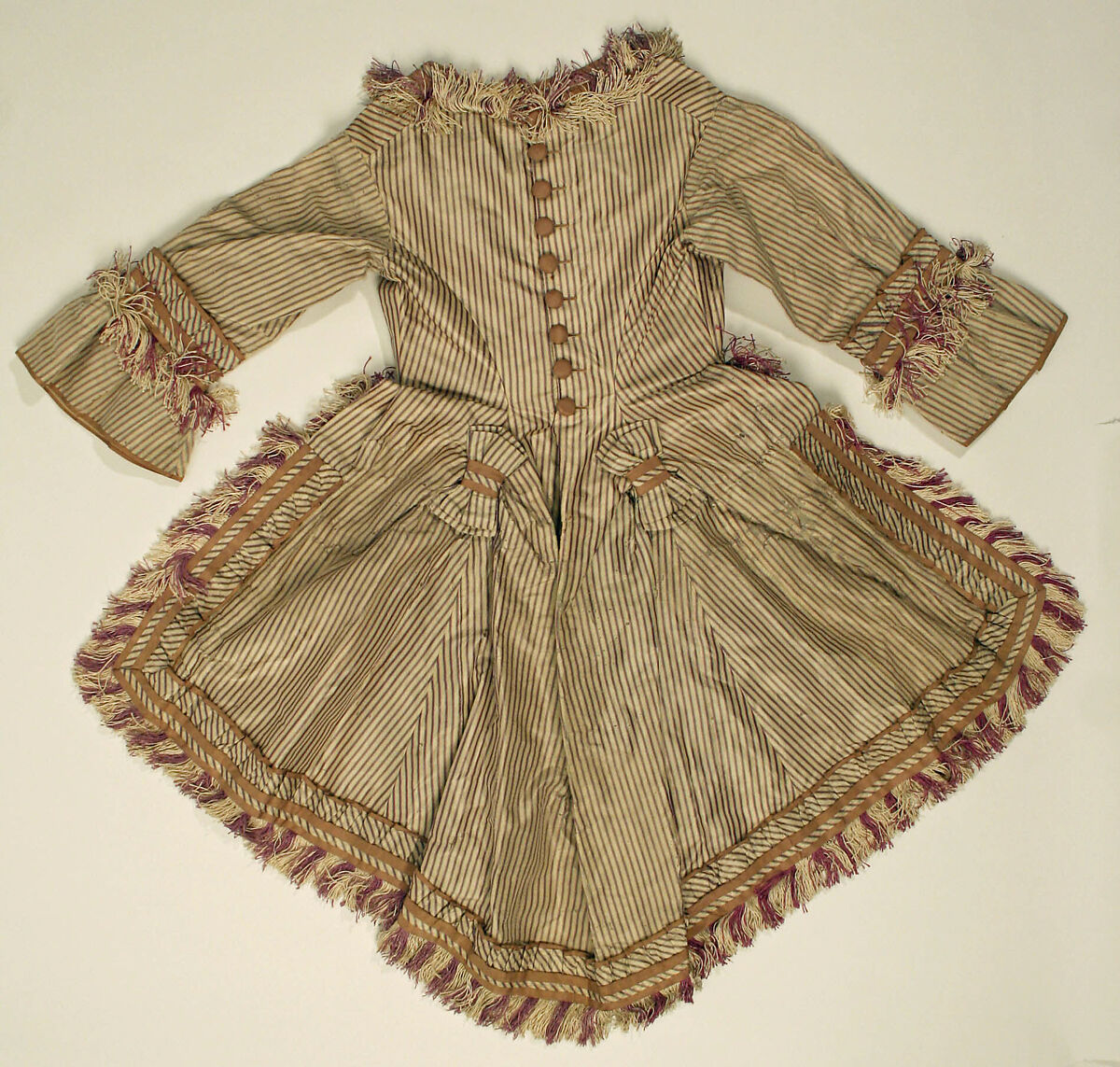 Dress, silk, cotton, American