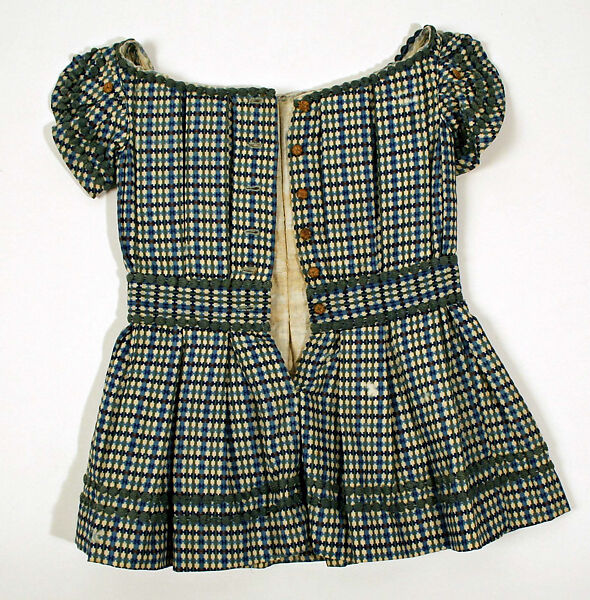 Dress, cotton, wool, American