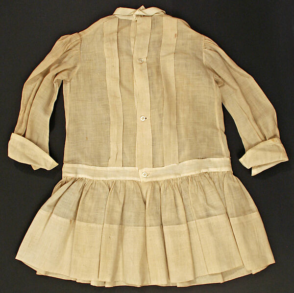 Dress, cotton, linen, American
