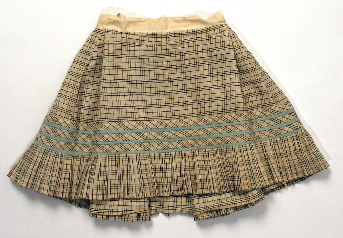 Dress, wool, silk, cotton, American