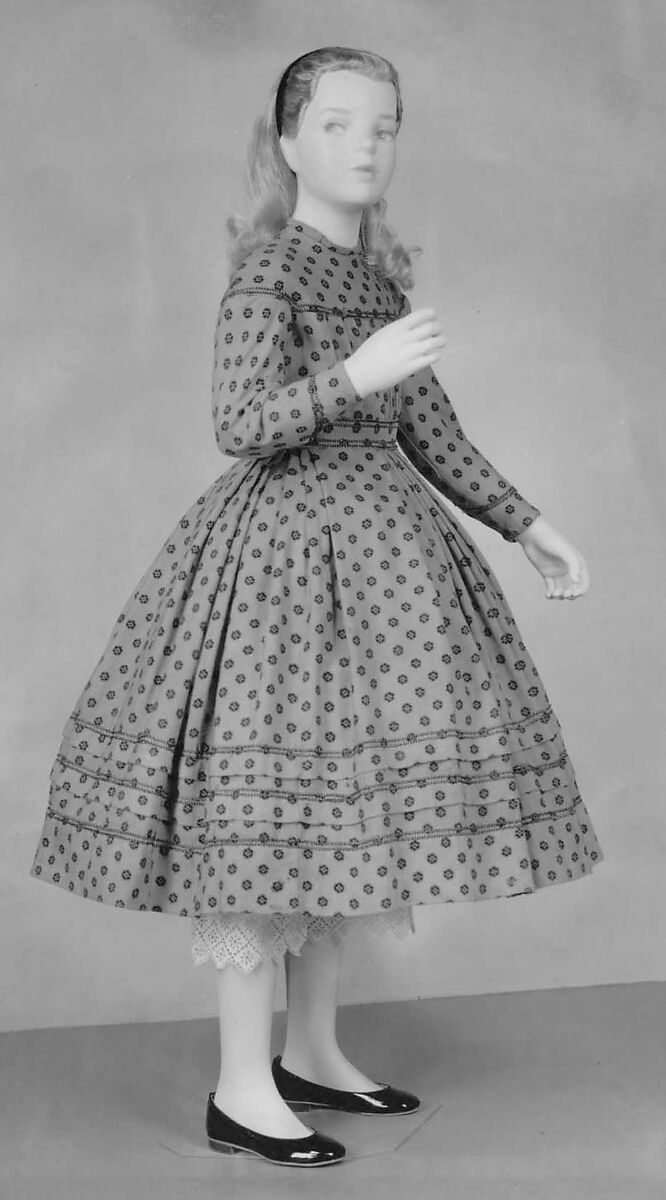 Dress, wool, cotton, American