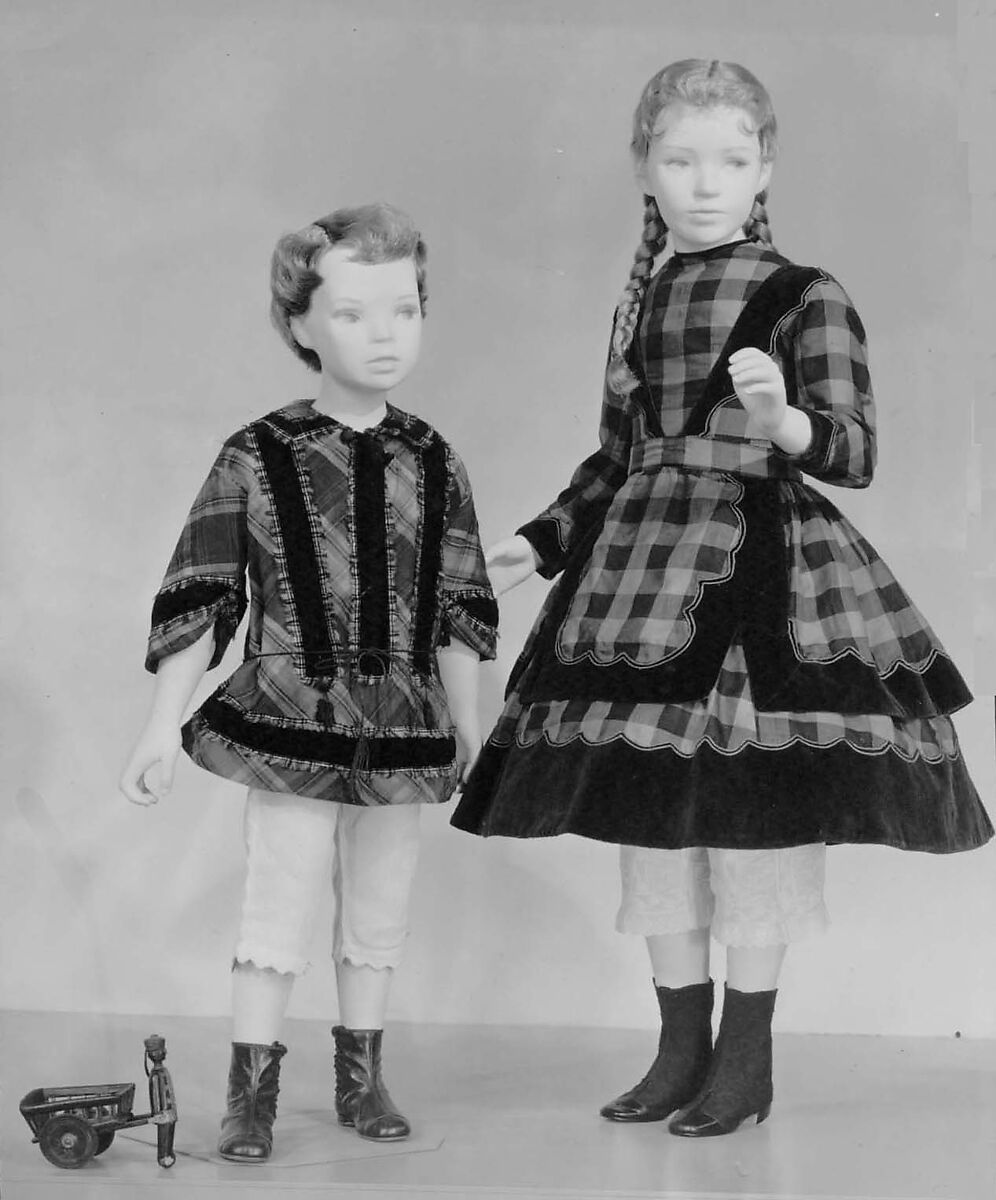 Dress, silk, cotton, American