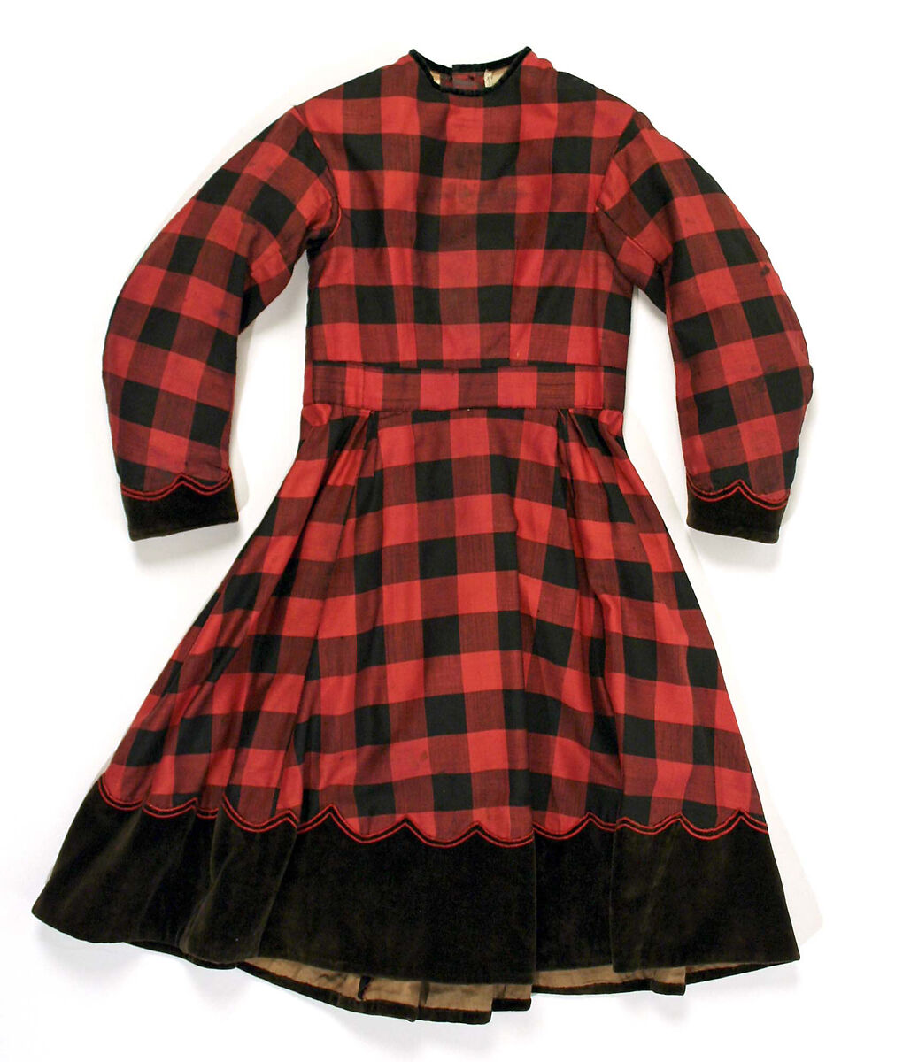 Dress, silk, cotton, American