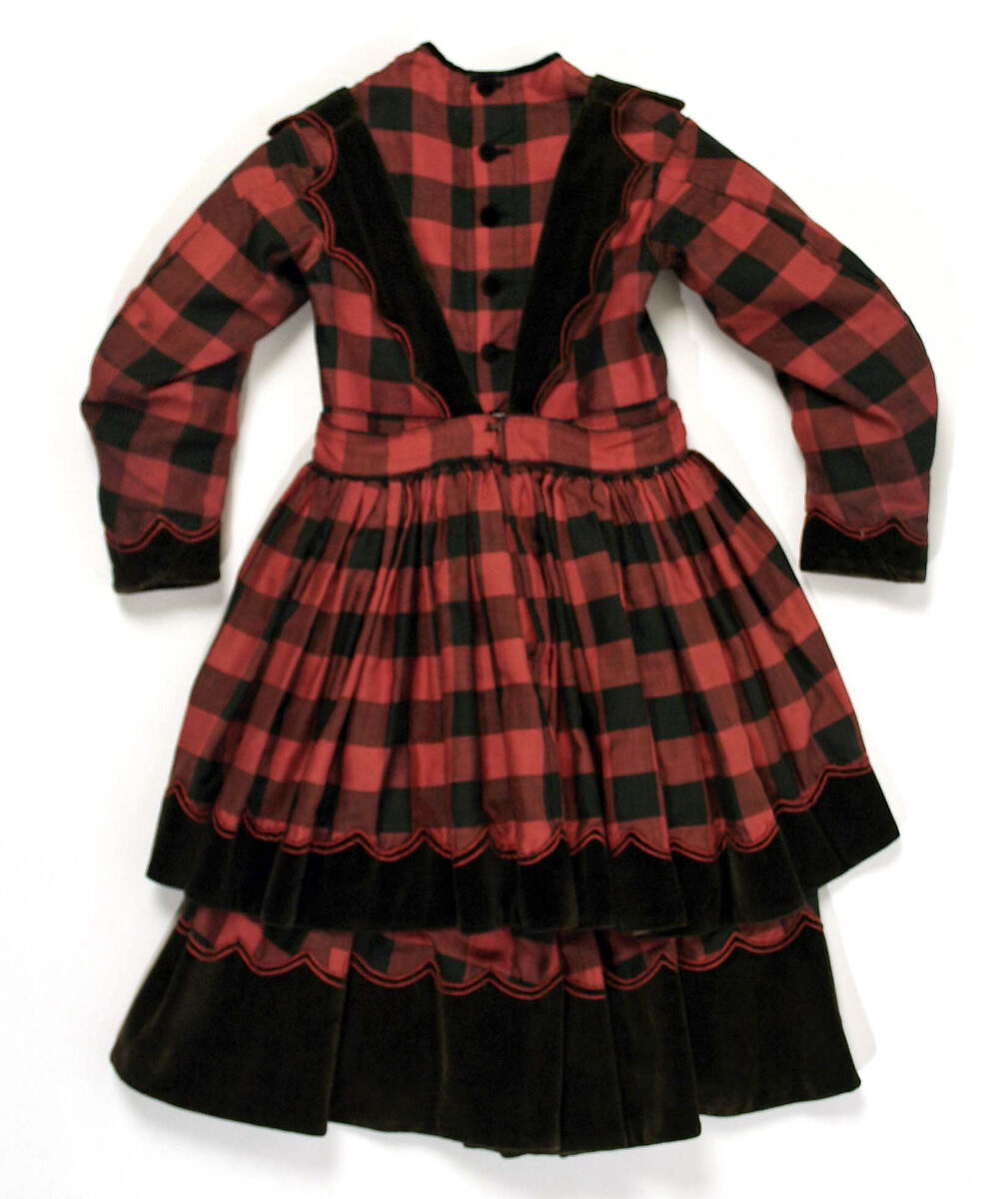 Dress, silk, cotton, American