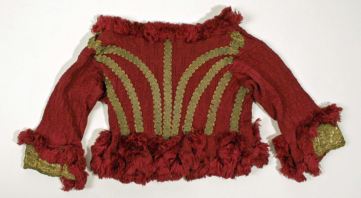 Jacket, silk, metallic thread, European