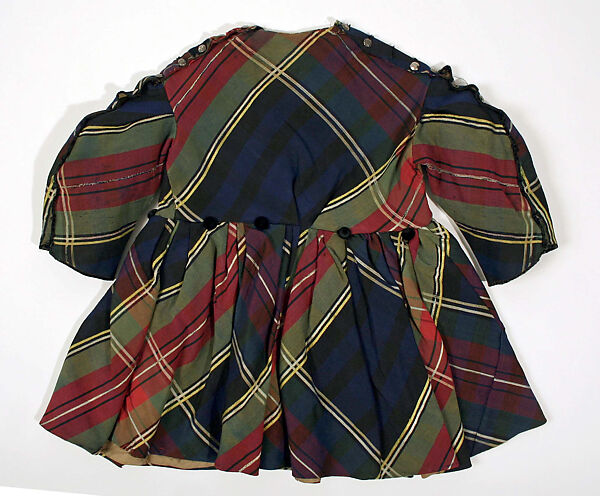 Dress, silk, wool, cotton, American