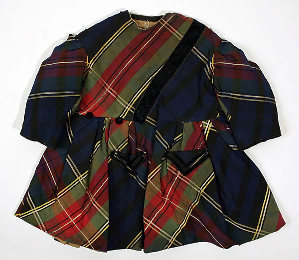 Dress, silk, wool, cotton, American