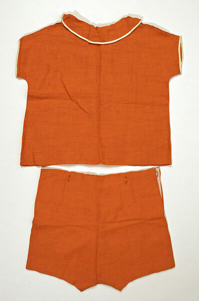 Ensemble, linen, probably French