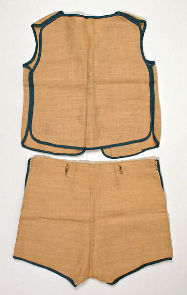 Ensemble, linen, probably French