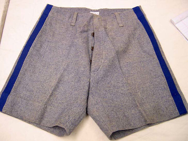 Athletic ensemble, wool, cotton, American