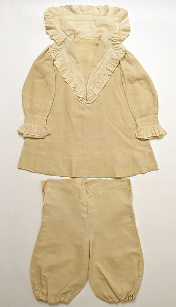 Suit, linen, cotton, French