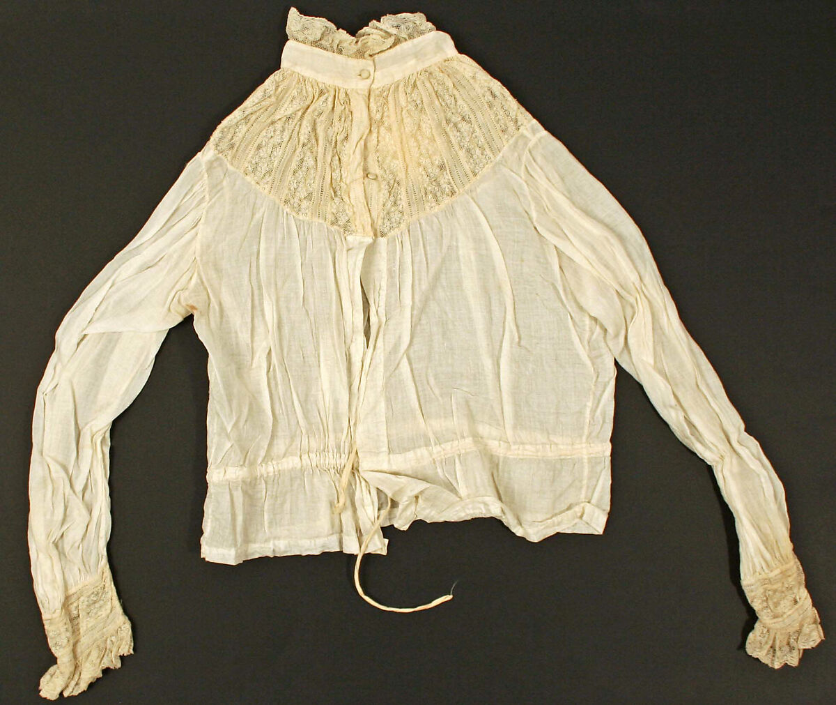 Blouse, linen, cotton, American