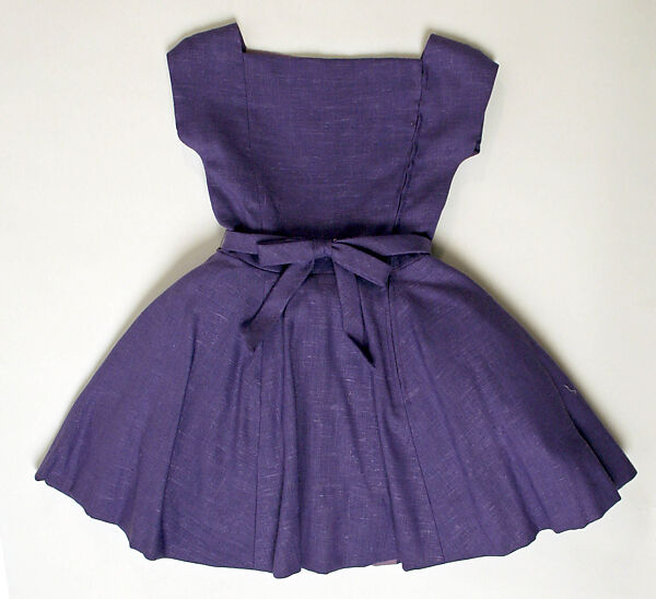 Dress, Mr. Luis Estévez (American, born Cuba, 1930–2014), linen, cotton, American