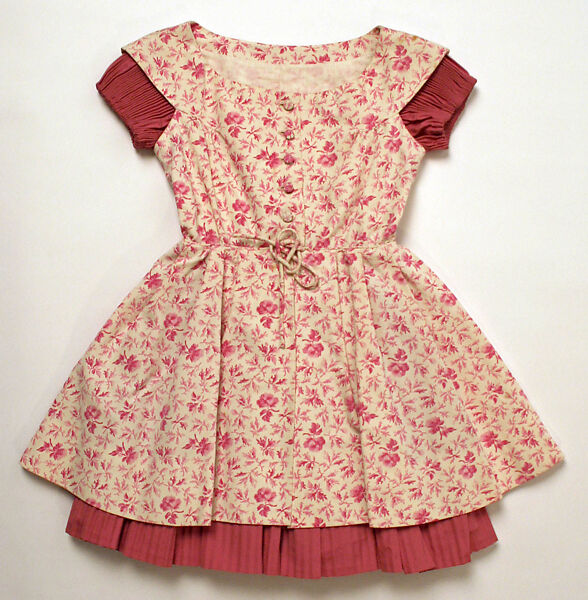 Dress, Jean Dessès (French (born Egypt), Alexandria 1904–1970 Athens), cotton, French 
