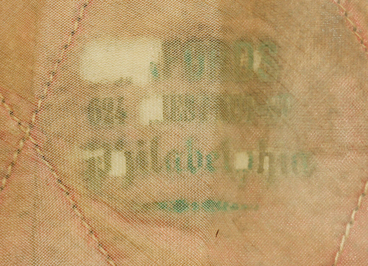 Cap, silk, cotton, leather, American