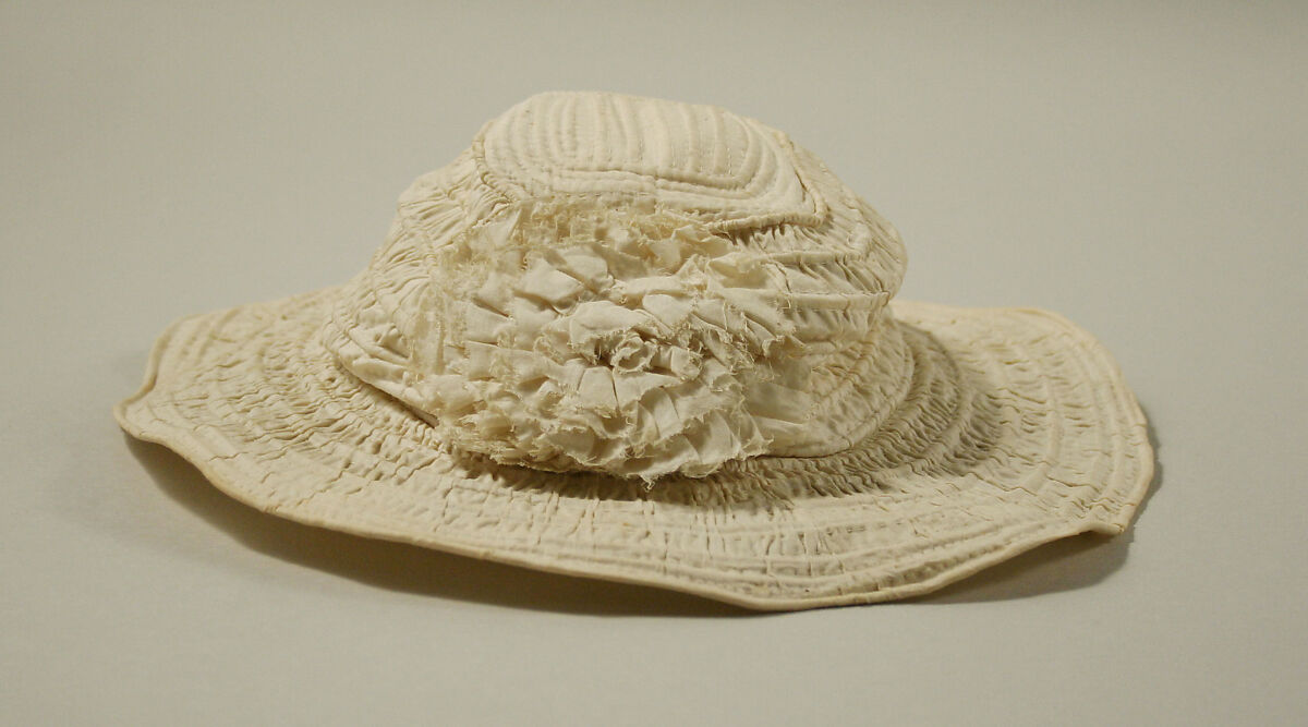 Hat, cotton, probably American 