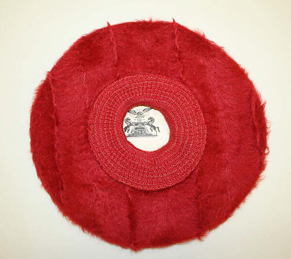 Hat, fur or wool (?), wool, cotton, European