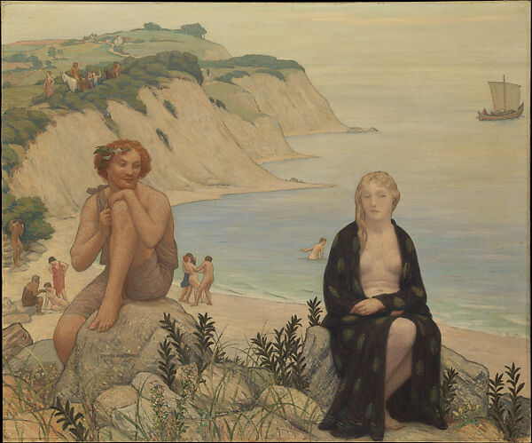 Consolation of Ariadne, Bryson Burroughs (American, Hyde Park, Massachusetts 1869–1934 New York), Oil on canvas, American 