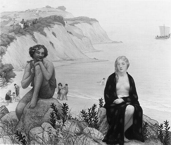 Consolation of Ariadne, Bryson Burroughs (American, Hyde Park, Massachusetts 1869–1934 New York), Oil on canvas, American