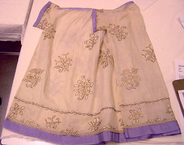 Dress, Attributed to Maggy Besançon de Wagner (French, 1896–1971), cotton, silk, metallic thread, French