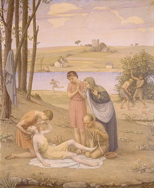 Eurydice Bitten by the Snake, Bryson Burroughs (American, Hyde Park, Massachusetts 1869–1934 New York), Oil on canvas, American 
