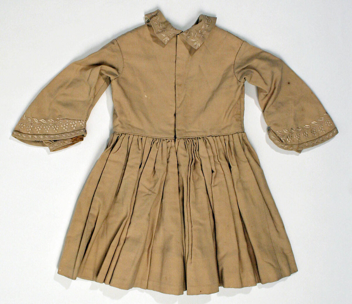 Dress, wool, silk, American