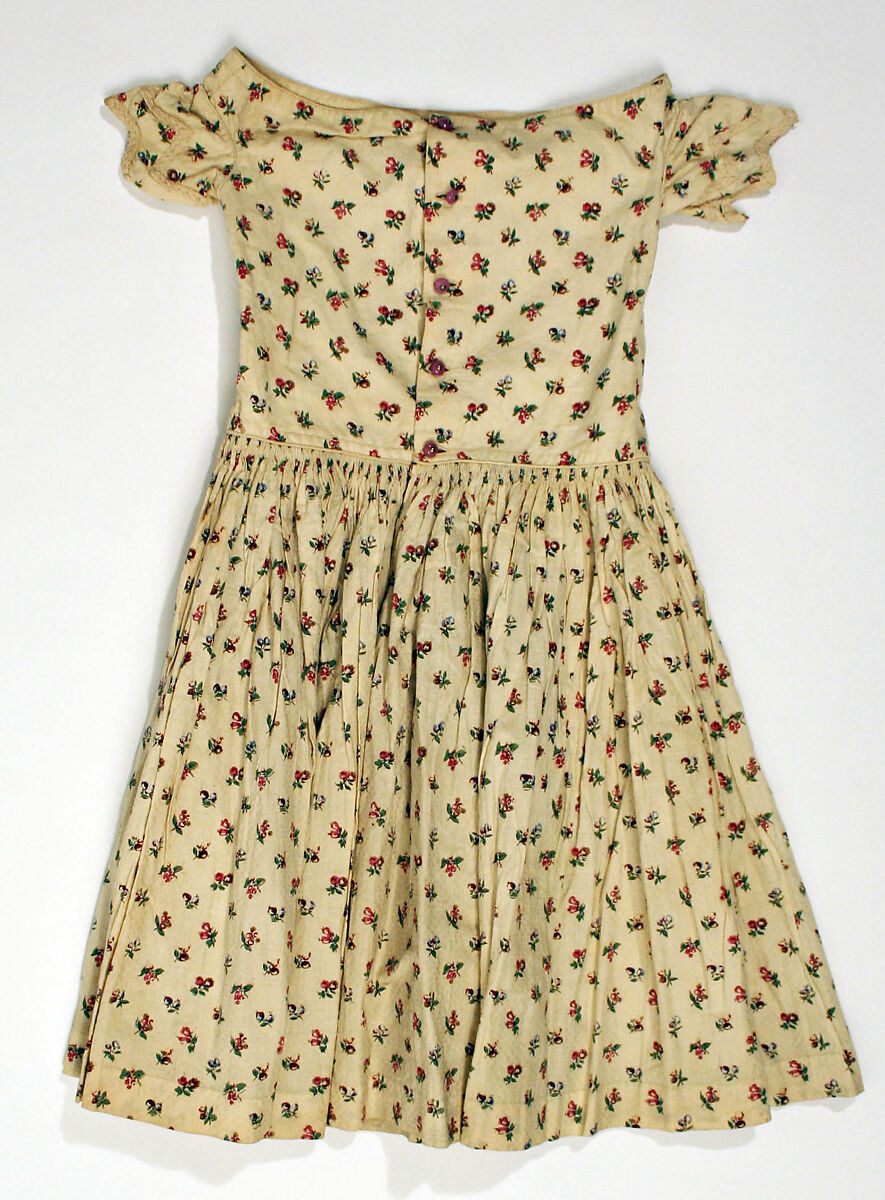 Dress, cotton, American