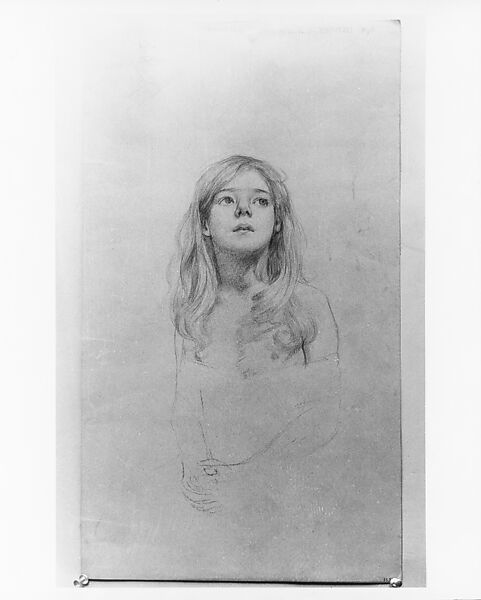 Study of a child, Bryson Burroughs (American, Hyde Park, Massachusetts 1869–1934 New York), Pastel, charcoal, watercolor, and graphite on dark buff wove paper, American