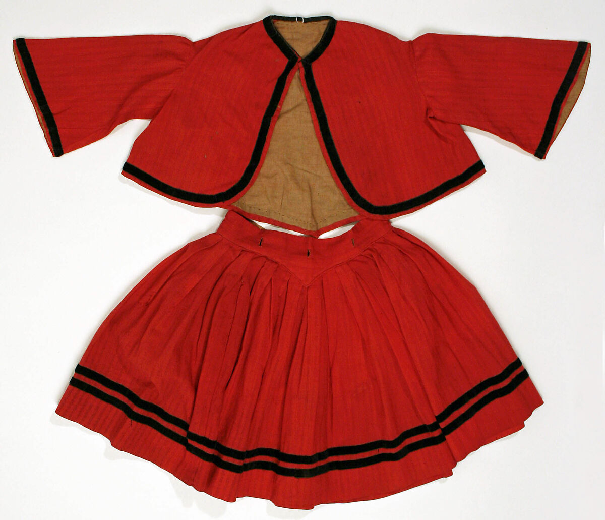 Dress, wool, silk, American
