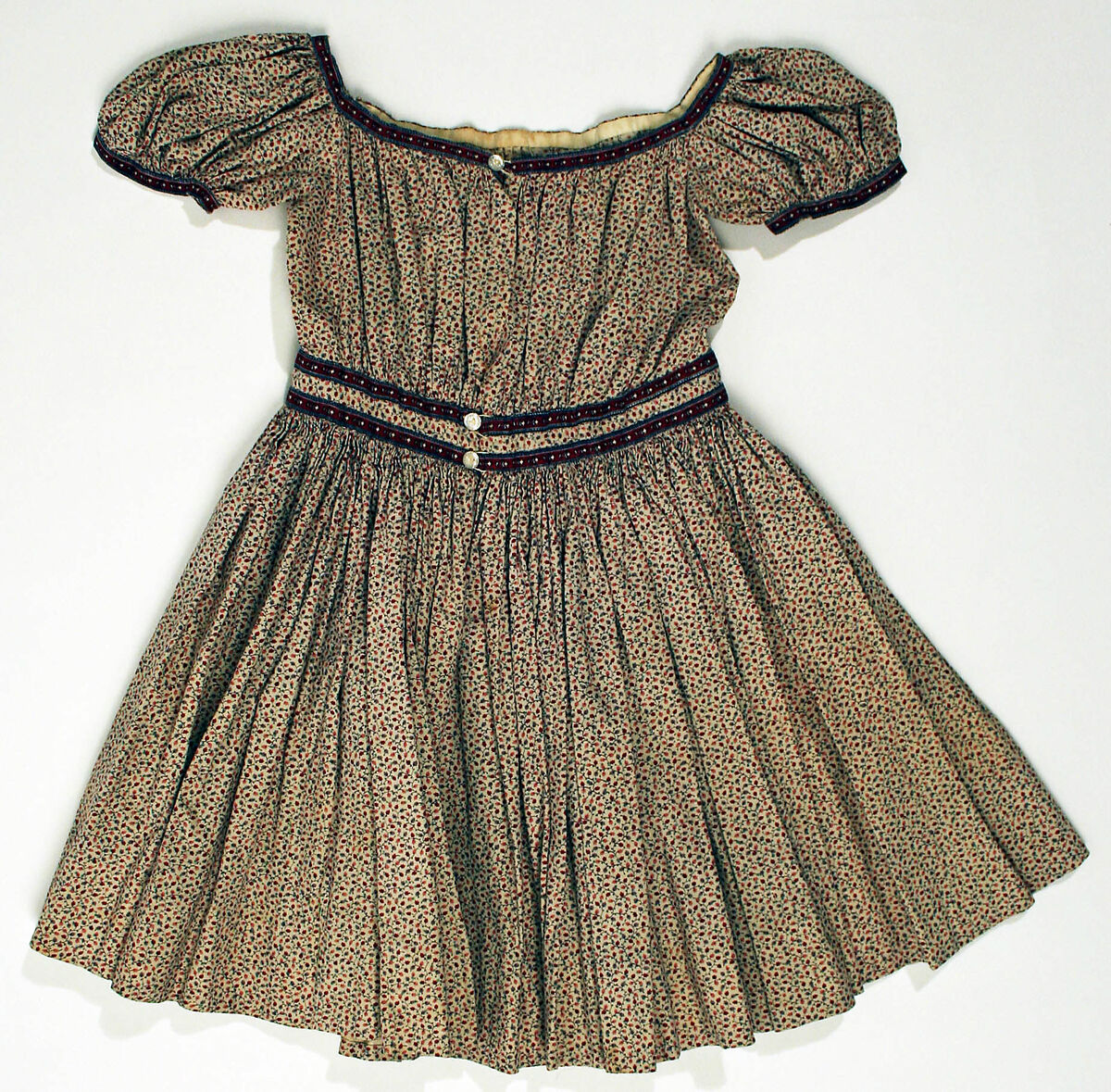 Dress, cotton, American