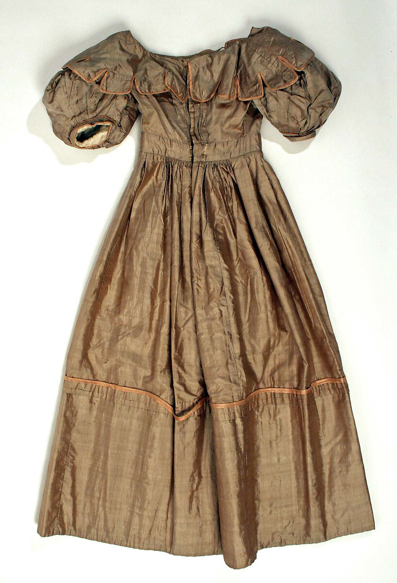 Dress, silk, British