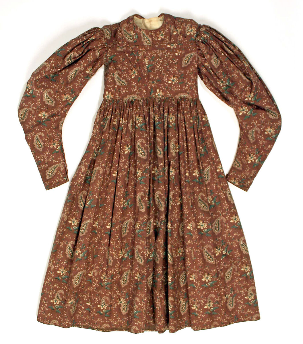 Dress, cotton, American