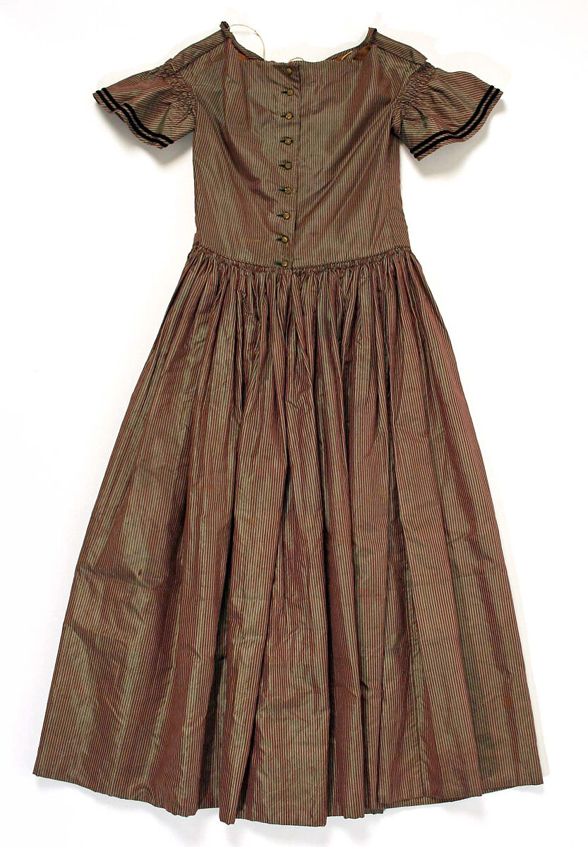 Dress, silk, metal, American