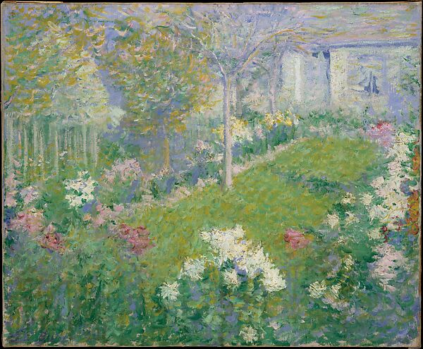 Un Jardin, Maison Baptiste, Theodore Earl Butler (1860–1936), Oil on canvas, American 